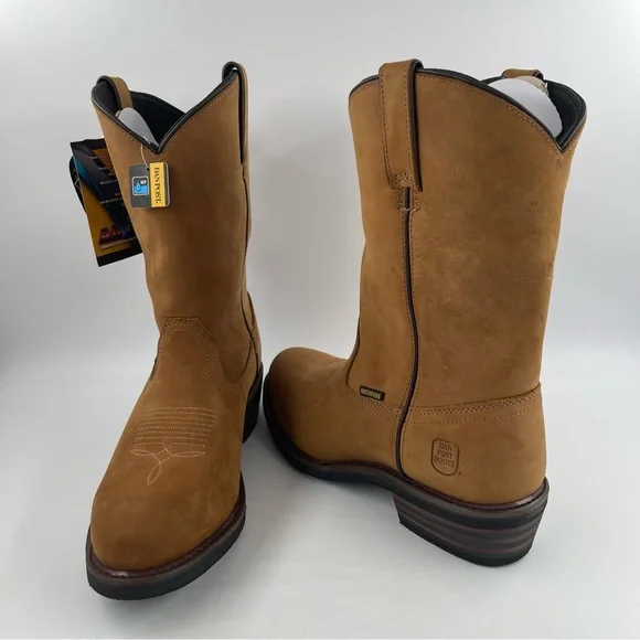 NIB! Dan Post Men’s Albuquerque Waterproof Brown Western Work Boots Soft Toe- 11 - Picture 13 of 15